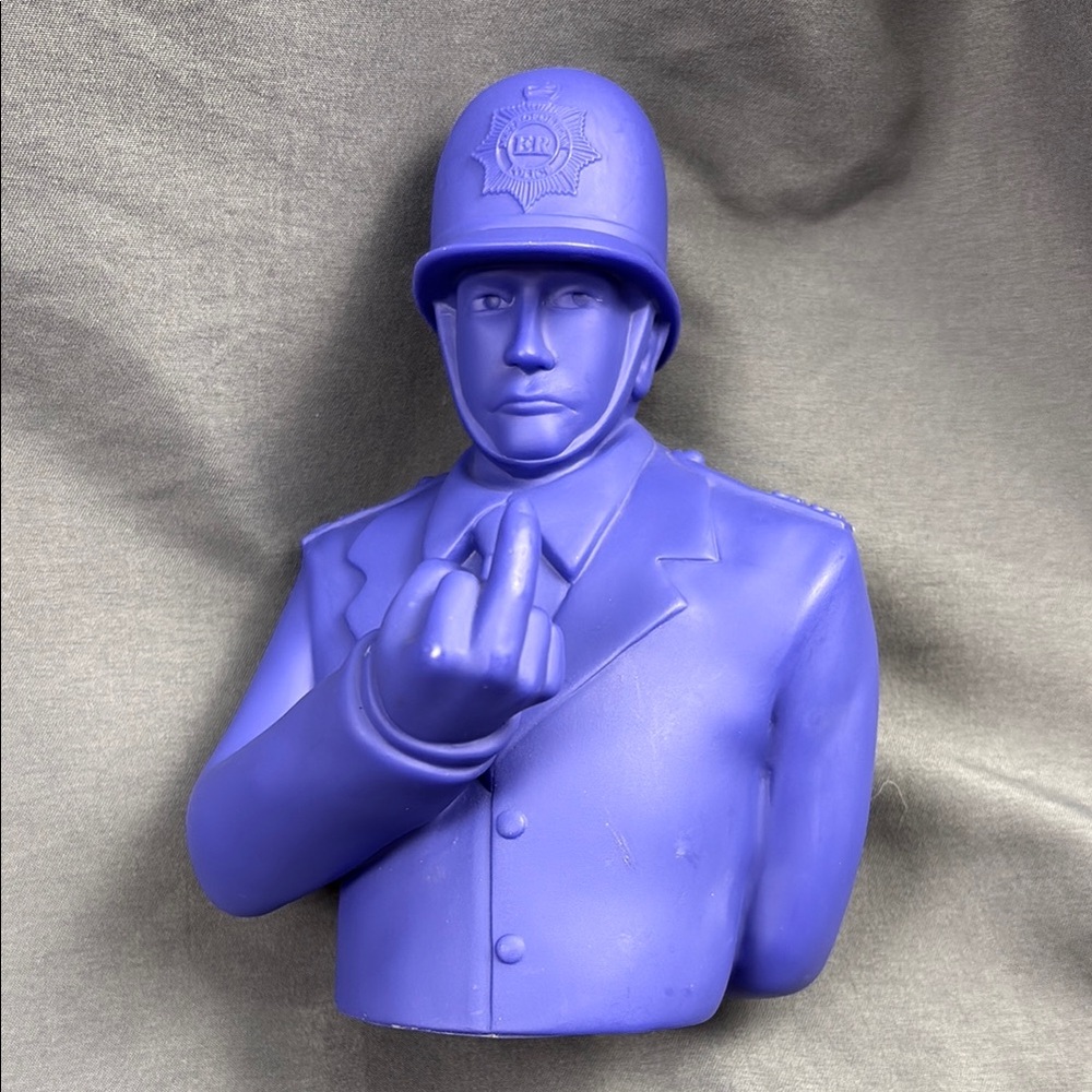 Purple APOLOGIES TO BANKSY Rude Copper Figurine